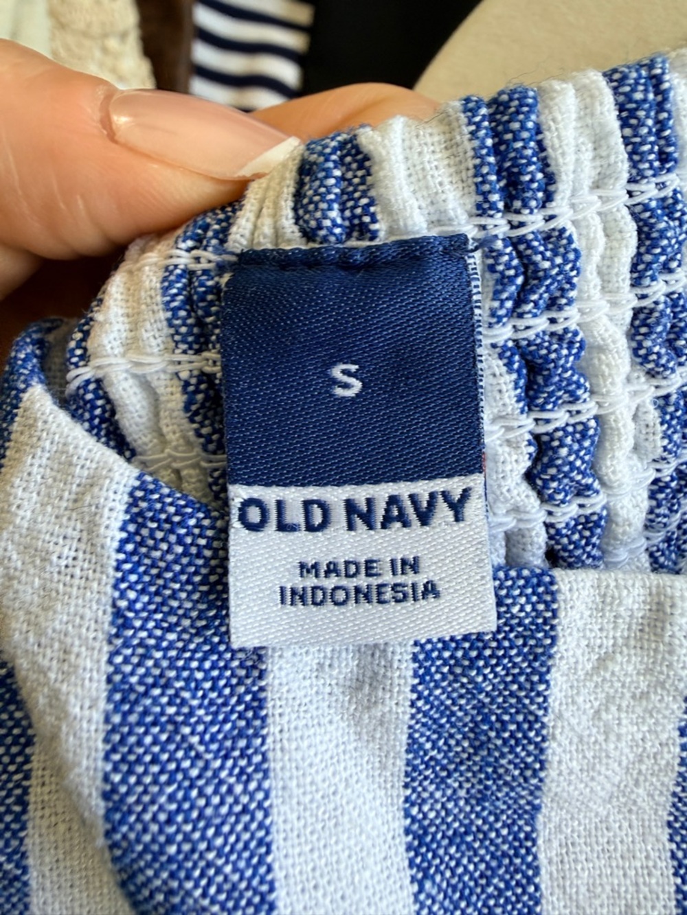 Old Navy Blue and White Striped Sundress - Picture 2 of 2